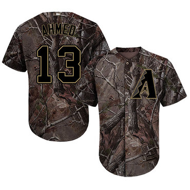 Arizona Diamondbacks #13 Nick Ahmed Camo Realtree Collection Cool Base Stitched MLB Jersey