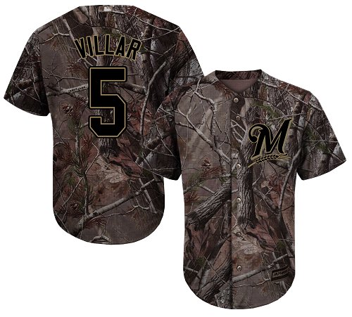 Milwaukee Brewers #5 Jonathan Villar Camo Realtree Collection Cool Base Stitched MLB Jersey