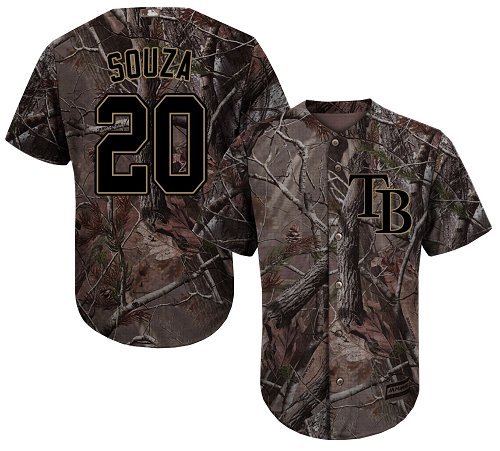 Tampa Bay Rays #20 Steven Souza Camo Realtree Collection Cool Base Stitched MLB Jersey