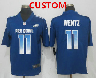 Men's NFC Custom Nike Navy Blue 2018 Pro Bowl Game Jersey