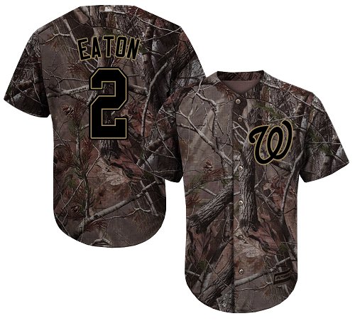 Washington Nationals #2 Adam Eaton Camo Realtree Collection Cool Base Stitched Baseball Jersey