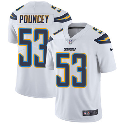 Nike Los Angeles Chargers #53 Mike Pouncey White Men's Stitched NFL Vapor Untouchable Limited Jersey