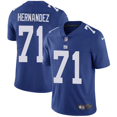 Nike New York Giants #71 Will Hernandez Royal Blue Team Color Men's Stitched NFL Vapor Untouchable Limited Jersey