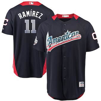 Men's American League #11 Jose Ramirez Majestic Navy 2018 MLB All-Star Game Home Run Derby Player Jersey