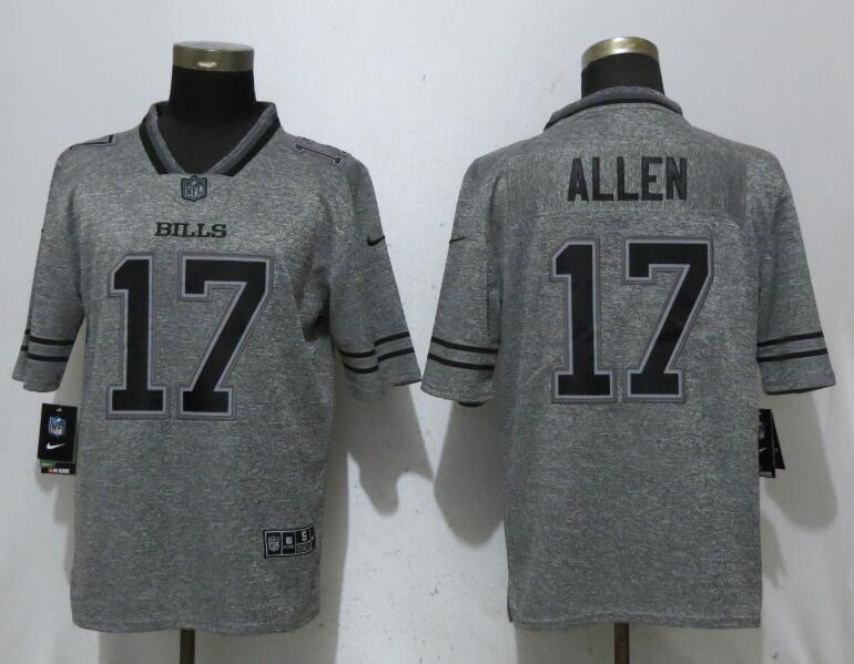 Nike Buffalo Bills #17 Josh Allen Gray Gridiron Gray Vapor Untouchable Limited Jersey