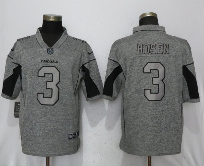 Nike Arizona Cardinals #3 Josh Rosen Gray Gridiron Gray Vapor Untouchable Limited Jersey