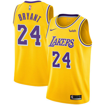 Nike Los Angeles Lakers #24 Kobe Bryant Gold NBA Swingman Icon Edition Jersey