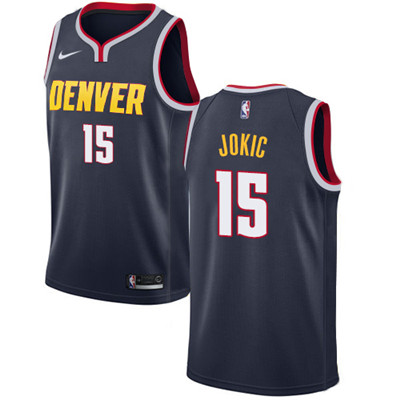 Nike Denver Nuggets #15 Nikola Jokic Navy NBA Swingman Icon Edition Jersey