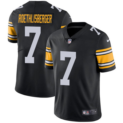 Nike Pittsburgh Steelers #7 Ben Roethlisberger Black Alternate Men's Stitched NFL Vapor Untouchable Limited Jersey