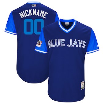 Men's Toronto Blue Jays Majestic Royal 2018 Players' Weekend Authentic Flex Base Custom Jersey