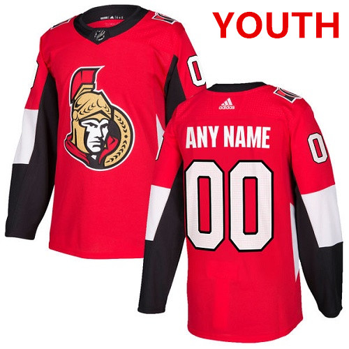 Youth Adidas Ottawa Senators Customized Authentic Red Home NHL Jersey