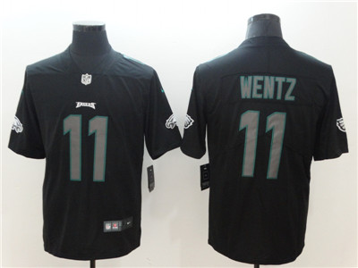 Nike Philadelphia Eagles #11 Carson Wentz Black Impact Limited Jersey