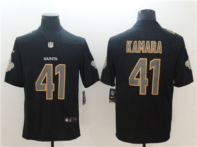 Nike New Orleans Saints #41 Alvin Kamara Black Vapor Impact Limited Jersey