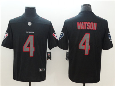 Nike Houston Texans #4 Deshaun Watson Black Impact Limited Jersey