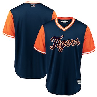 Men's Detroit Tigers Blank Majestic Navy 2018 Players' Weekend Team Jersey