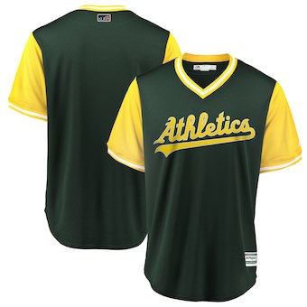 Men's Oakland Athletics Blank Majestic Green 2018 Players' Weekend Team Jersey