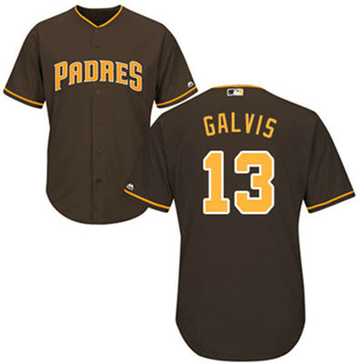 San Diego Padres 13 Freddy Galvis Brown New Cool Base Stitched Baseball Jersey