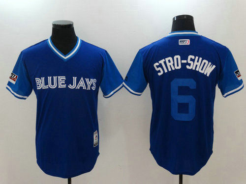 Toronto Blue Jays 6 Marcus Stroman Stro-Show Majestic Royal 2018 Players Weekend Authentic Jersey