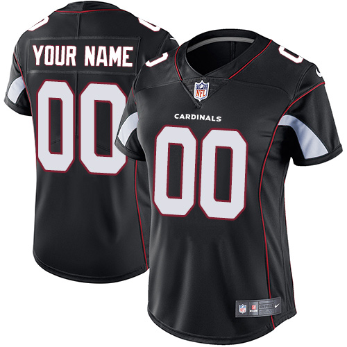 Women's Nike Customized NFL Arizona Cardinals Limited Vapor Untouchable Black Jersey