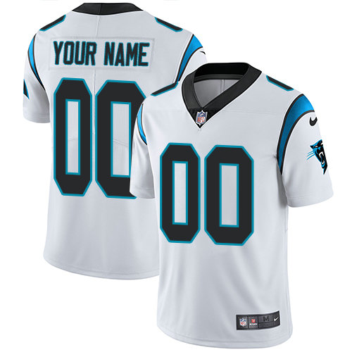 Youth Nike Carolina Panthers White Customized Vapor Untouchable Player Limited Jersey