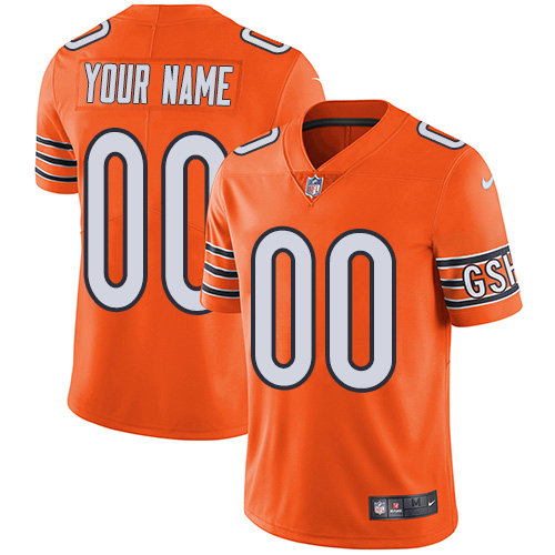 Men's Nike Chicago Bears Customized Orange Alternate Vapor Untouchable Custom Limited NFL Jersey