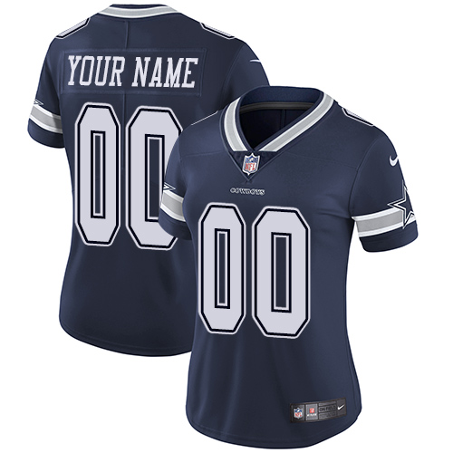 Women's Nike Dallas Cowboys Alternate Navy Blue Customized Vapor Untouchable  Limited  NFL Jersey