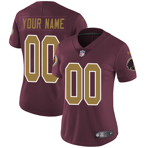 Women's Nike Washington Redskins Alternate Burgundy Red Customized Vapor Untouchable 80th Anniversary Limited NFL Jersey