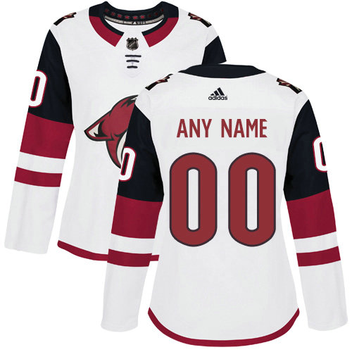 Women's Adidas Arizona Coyotes NHL Authentic White Customized Jersey