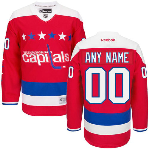 Reebok NHL Men's Red Third Authentic Jersey - Customized Washington Capitals