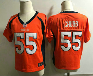 Toddler Denver Broncos #55 Bradley Chubb Orange Team Color Stitched NFL Nike Game Jersey