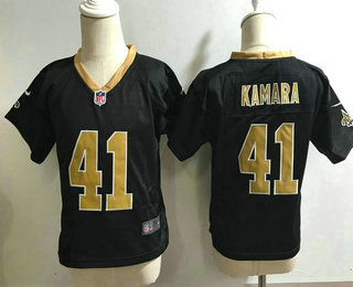 Toddler New Orleans Saints #41 Alvin Kamara Black Team Color Stitched NFL Nike Game Jersey