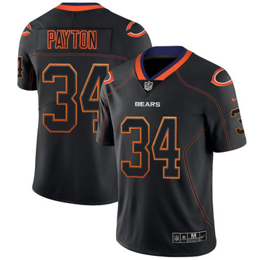 Nike Bears 34 Walter Payton Black Shadow Legend Limited Jersey