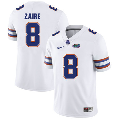 Florida Gators White #8 Malik Zaire Football Player Performance Jersey