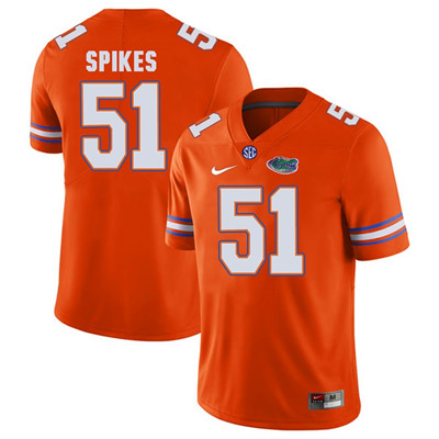 Florida Gators Orange #51 Brandon Spikes Football Player Performance Jersey