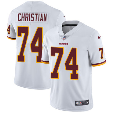 Nike Washington Redskins #74 Geron Christian White Men's Stitched NFL Vapor Untouchable Limited Jersey