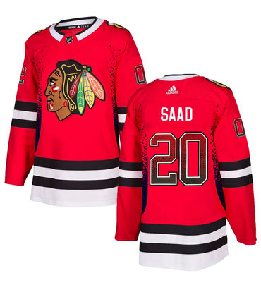 Men's Chicago Blackhawks #20 Brandon Saad Red Drift Fashion Adidas Jersey