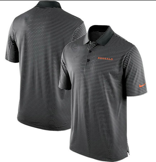 Cincinnati Bengals Team Stadium Performance Polo - Black