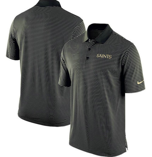 New Orleans Saints Team Stadium Performance Polo - Black