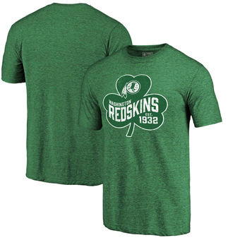 Washington Redskins Pro Line by Fanatics Branded St. Patrick's Day Paddy's Pride Tri-Blend T-Shirt - Kelly Green