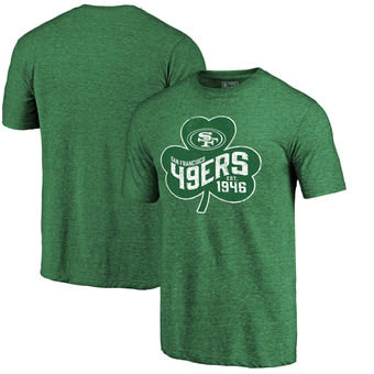 San Francisco 49ers Pro Line by Fanatics Branded St. Patrick's Day Paddy's Pride Tri-Blend T-Shirt - Kelly Green