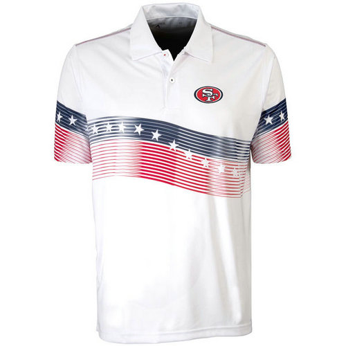 San Francisco 49ers White Antigua Patriot Polo