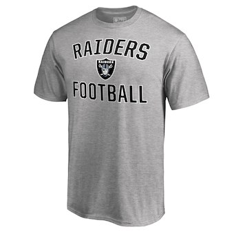 Men's Oakland Raiders NFL Pro Line by Fanatics Branded Heathered Gray Victory Arch T-Shirt