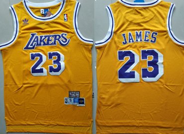 Youth Los Angeles Lakers #23 Lebron James Yellow Hardwood Classics Jersey