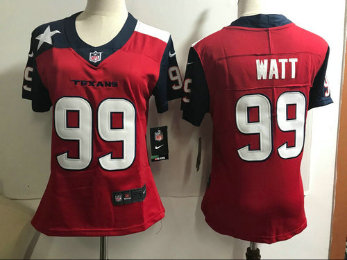 Women's Nike Houston Texans #99 J.J. Watt Red Stitched NFL 2018 Vapor Untouchable Limited Jersey