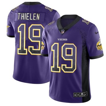 Nike Minnesota Vikings #19 Adam Thielen Purple Team Color Men's Stitched NFL Limited Rush Drift Fashion Jersey