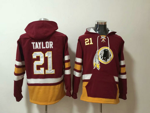 Nike Washington Redskins 21 Sean Taylor Burgundy Red Stitched Pullover Hoodie