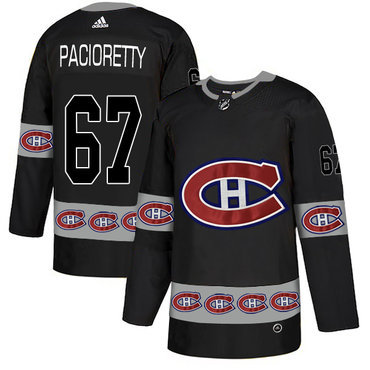 Men's Montreal Canadiens #67 Max Pacioretty Black Team Logos Fashion Adidas Jersey