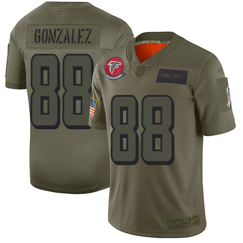 Nike Falcons #88 Tony Gonzalez Camo Men's Stitched NFL Limited 2019 Salute To Service Jersey