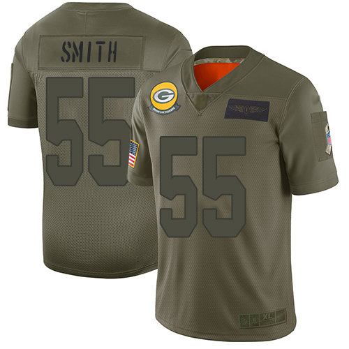 Nike Packers #55 Za'Darius Smith Camo Men's Stitched NFL Limited 2019 Salute To Service Jersey