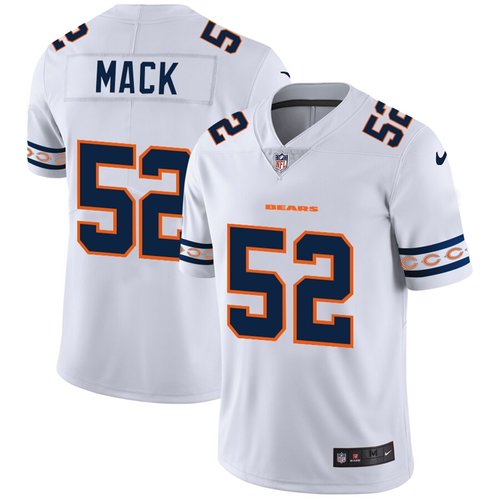 Chicago Bears #52 Khalil Mack Nike White Team Logo Vapor Limited NFL Jersey